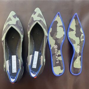 Rothy’s Points, Olive Camo, sz 10